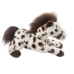 Aurora Pony Horse Plush White Brown Spotted Appaloosa 10" Stuffed Animal Toy